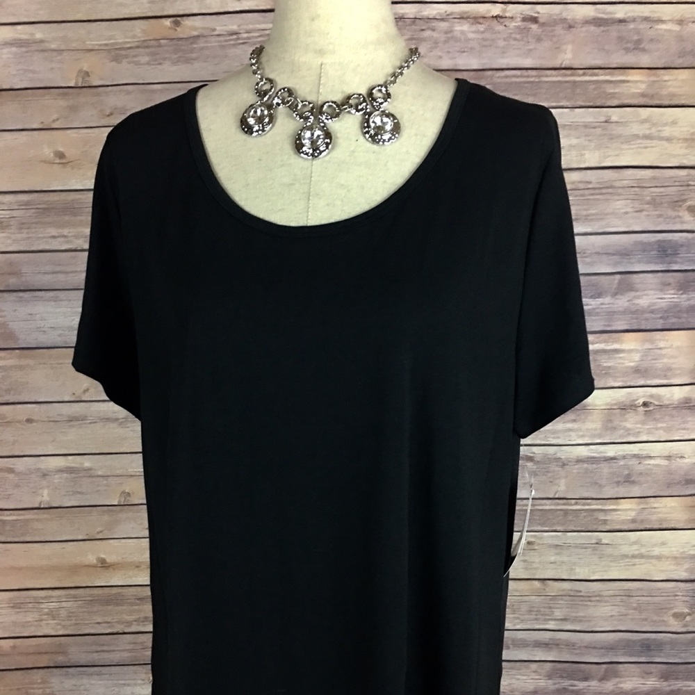 LuLaRoe NWT Solid Black Classic T Size 2XL